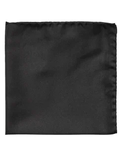 Cambridge Formal Silk Pocket Square in Black