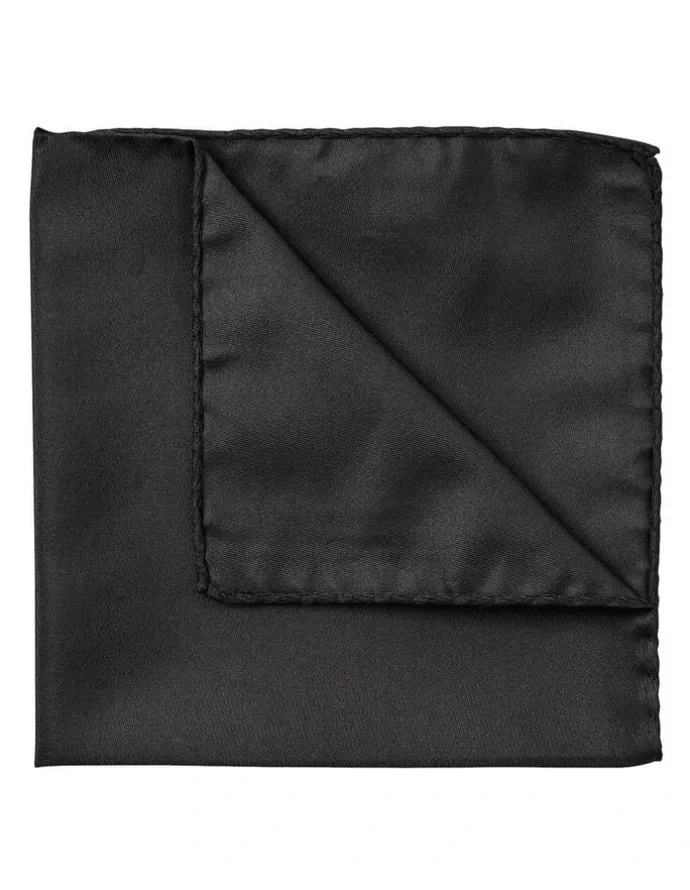 Cambridge Formal Silk Pocket Square in Black