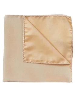 Cambridge Formal Silk Pocket Square in Gold