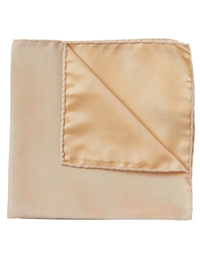 Cambridge Formal Silk Pocket Square in Gold