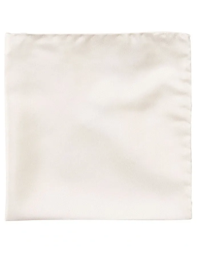 Cambridge Formal Silk Pocket Square in Ivory