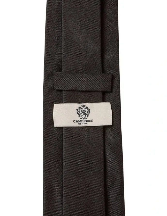 Cambridge Formal Silk Tie in Black