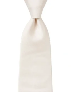 Cambridge Formal Silk Tie in Ivory
