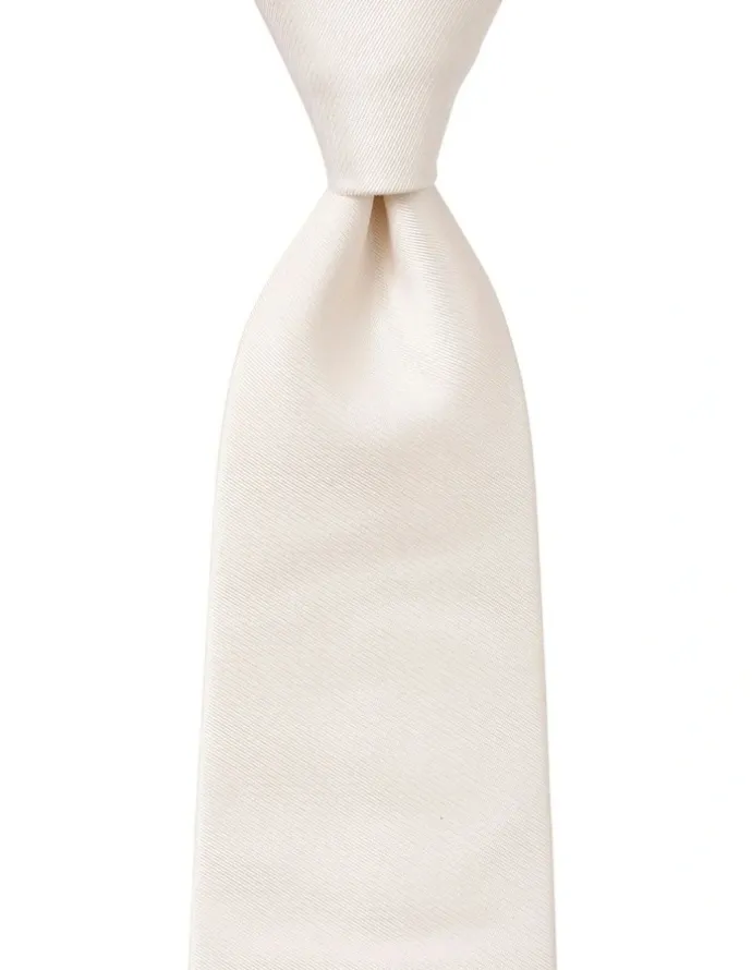 Cambridge Formal Silk Tie in Ivory