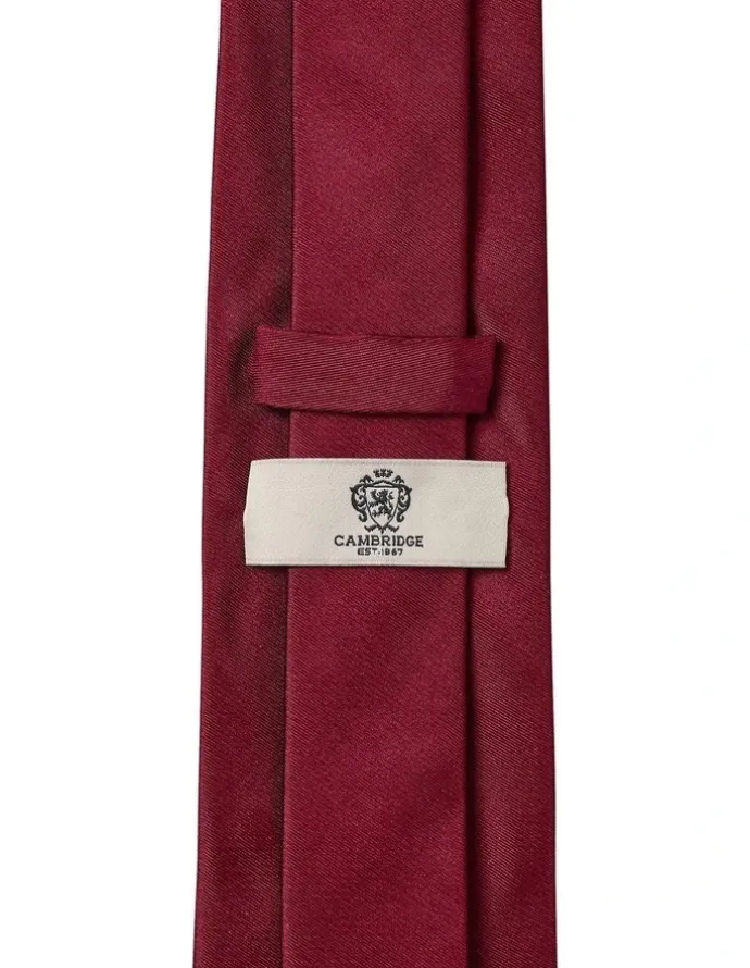 Cambridge Formal Silk Tie in Bordeaux