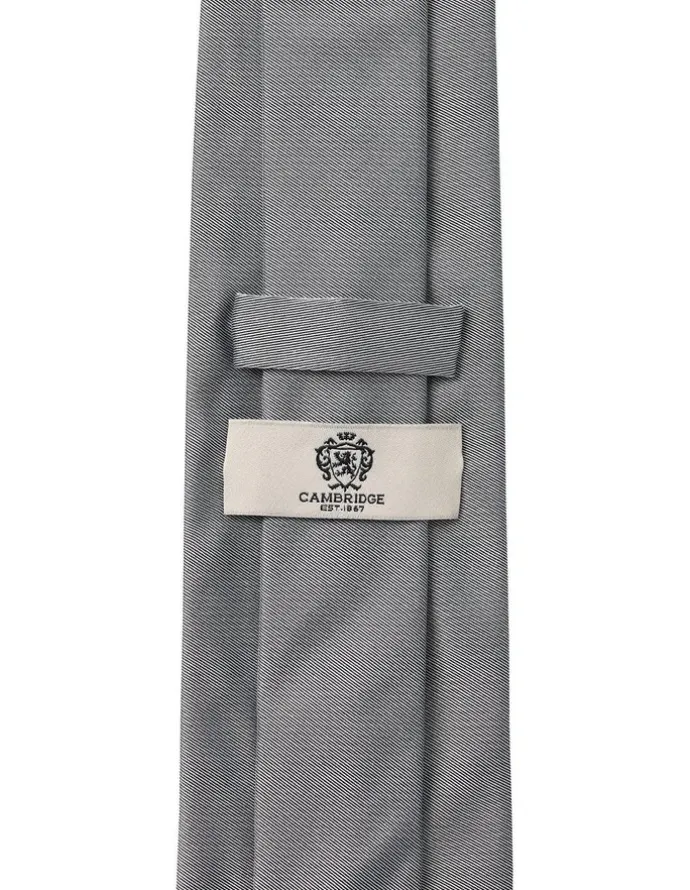 Cambridge Formal Silk Tie in Pewter