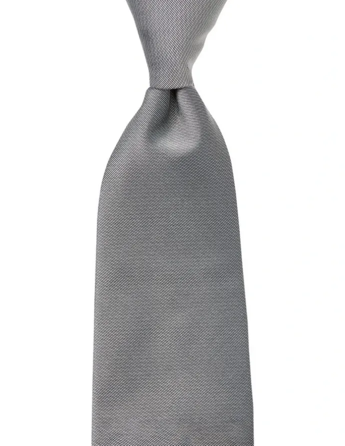 Cambridge Formal Silk Tie in Pewter