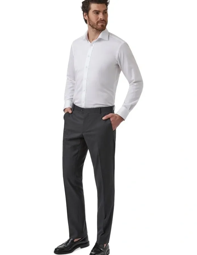 Cambridge Interceptor Modern Fit Trouser In Charcoal