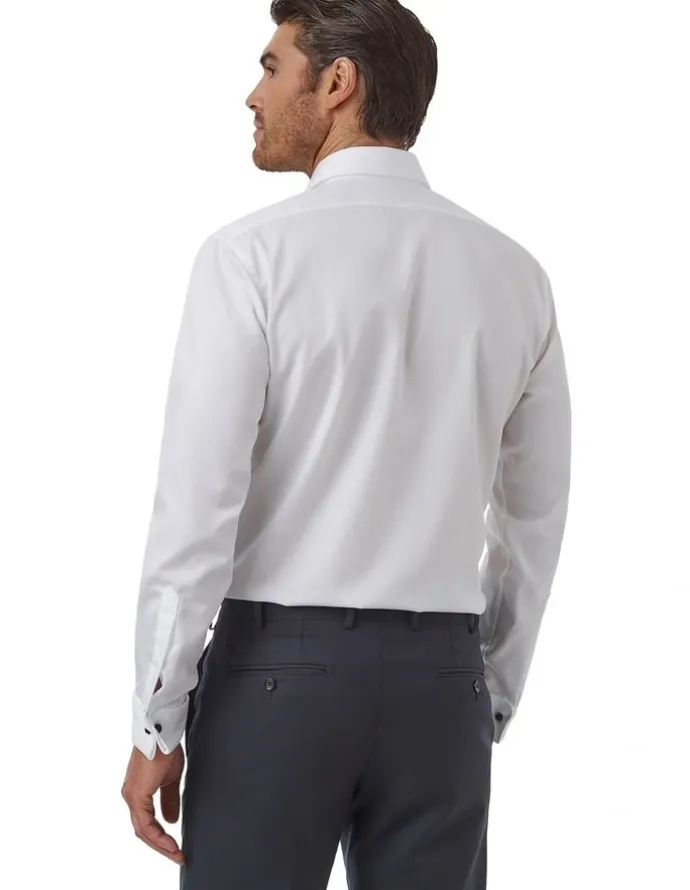 Cambridge Kent Modern Fit Tuxedo Shirt in White