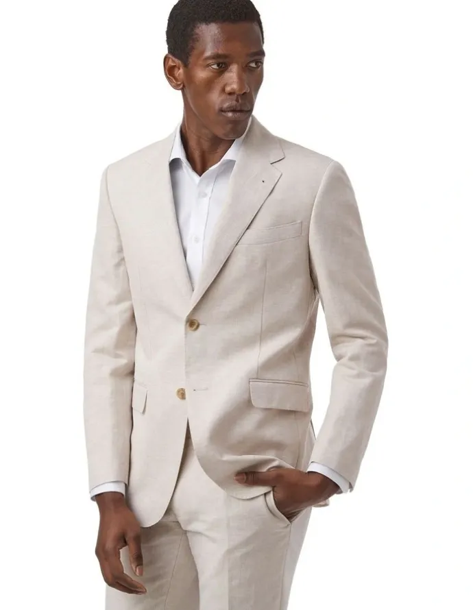 Cambridge Richmond Slim Fit Jacket in Sand
