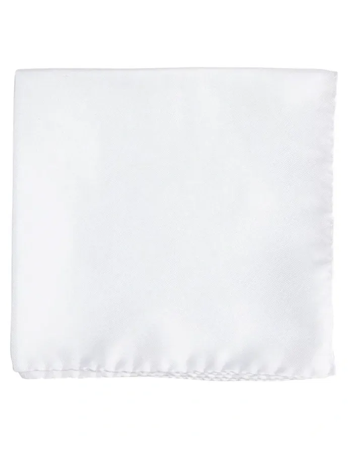 Cambridge Silk Twill Pocket Square in Ivory
