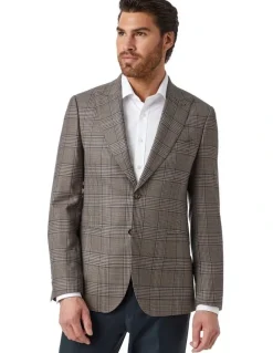 Cambridge Stanmore Modern Fit Sports Jacket in Coffee