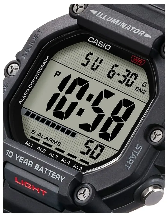 CASIO Resin Digital AE1600H-1A Watch in Black