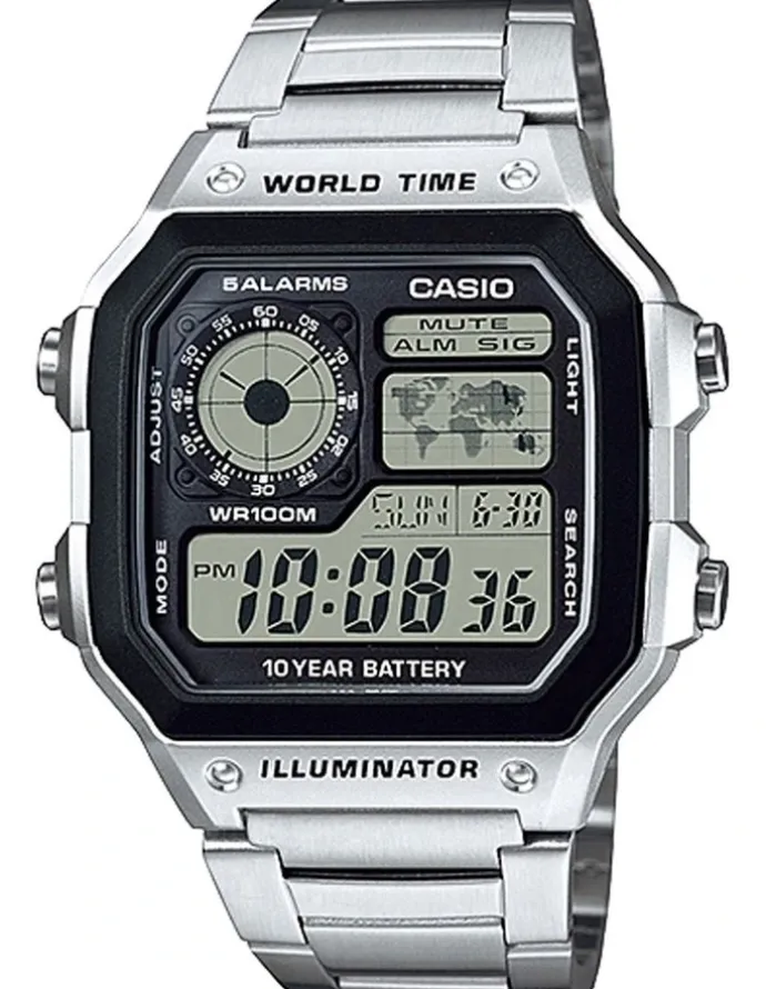 Casio Stainless Steel Watch in Black/Silver