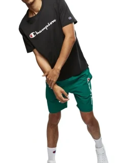 Champion Script Tee in Black