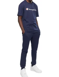 Champion Script Tee in Navy