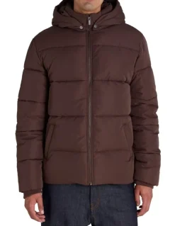 Champion Puffer Jacket in Brown