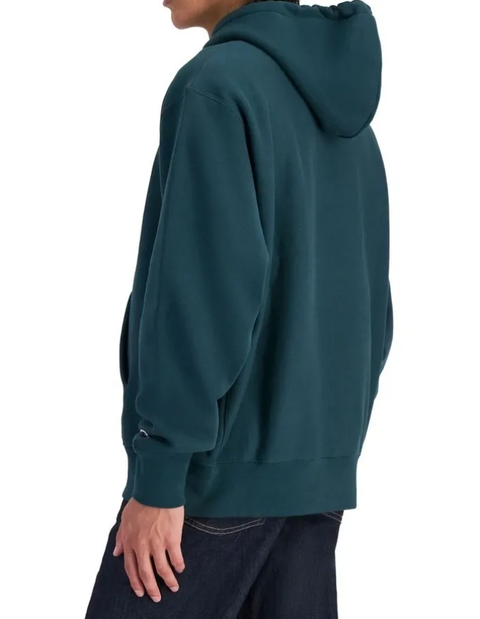 Champion Reverse Weave C Logo Hoodie in Emerald Allure