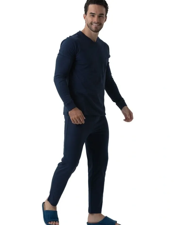 Coast Clothing Co Essential Knit PJ Set in Navy