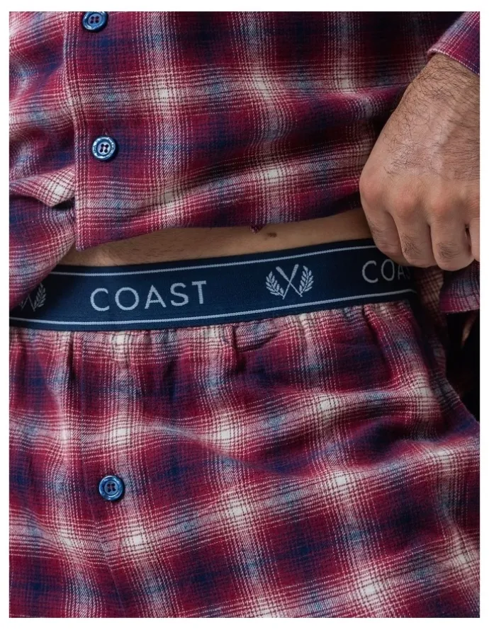 Coast Clothing Co Flinders Flannel Button-Thru PJ in Sunset