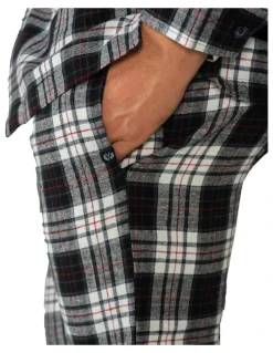 Coast Clothing Co Harbour Flannel PJ Set in Navy/Multi