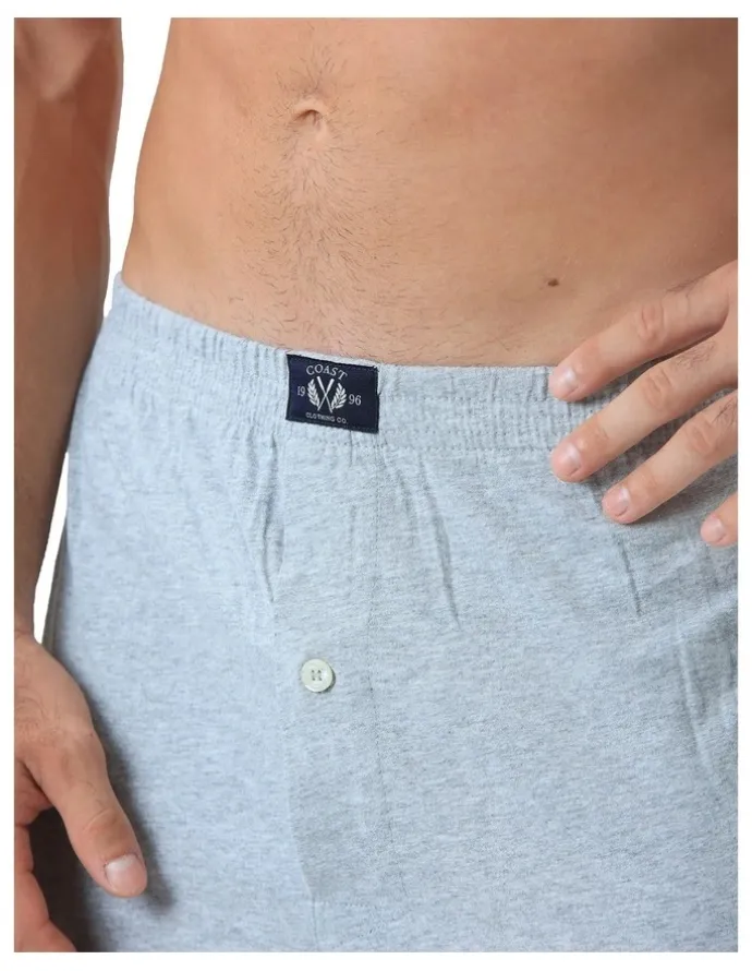 Coast Clothing Co Knit Boxers 2 Pack in Grey
