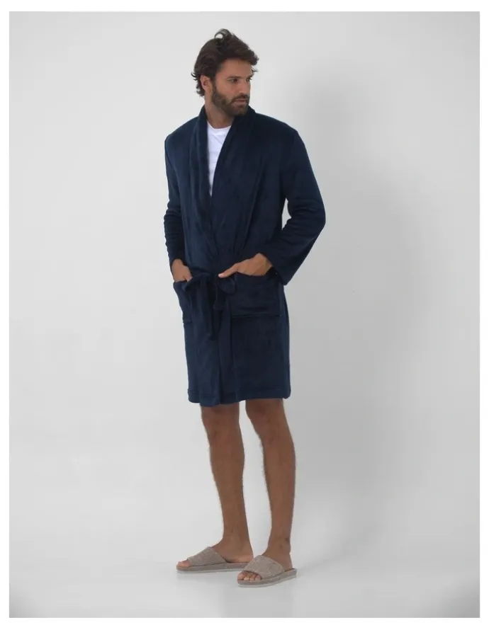 Coast Clothing Co Oslo Dressing Gown in Navy