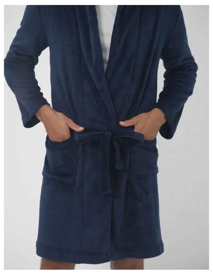 Coast Clothing Co Oslo Dressing Gown in Navy