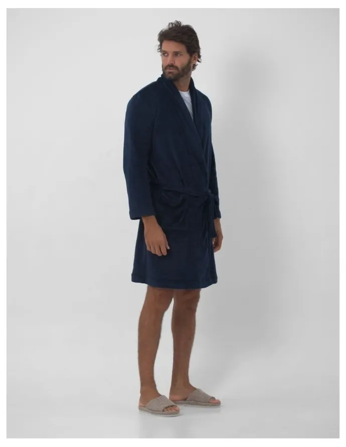 Coast Clothing Co Oslo Dressing Gown in Navy