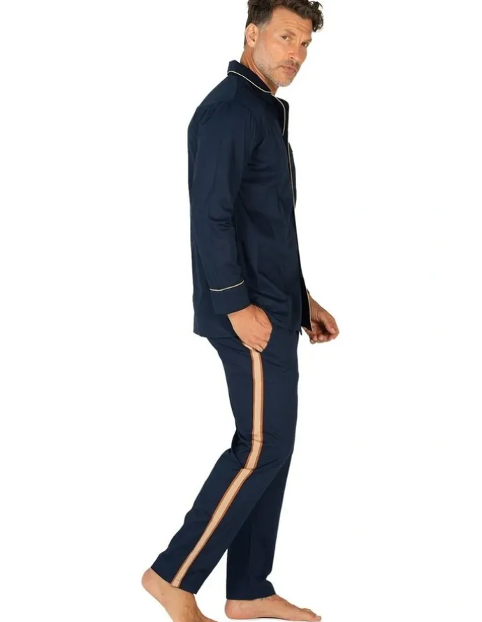 Coast Clothing Co Portsea Button Payjama Set in Navy