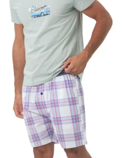 Coast Clothing Co Road Tripping Mens Pyjamas in Green