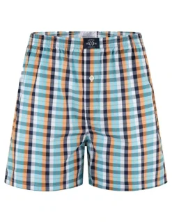 Coast Clothing Co Woven Multi Boxers Two Pack in Blue