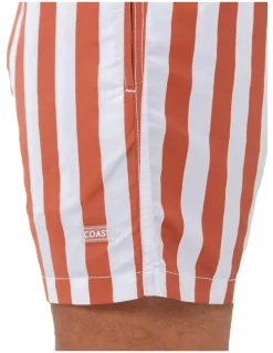 Coast Clothing Co Classic Bombay Mens Swim Shorts in Red