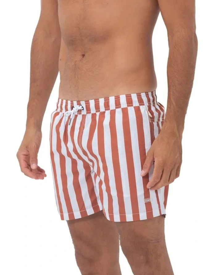 Coast Clothing Co Classic Bombay Mens Swim Shorts in Red