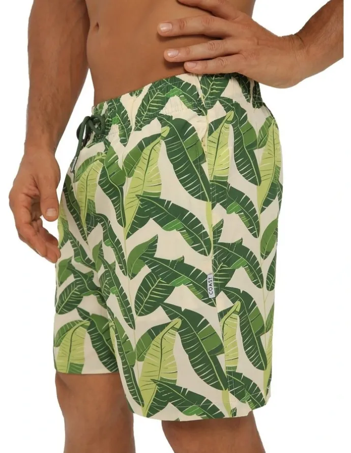 Coast Clothing Co Ecuador Swim Shorts in Green Patent