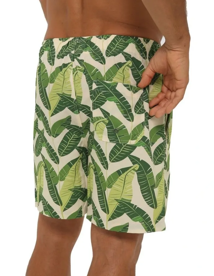 Coast Clothing Co Ecuador Swim Shorts in Green Patent