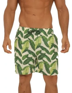 Coast Clothing Co Ecuador Swim Shorts in Green Patent