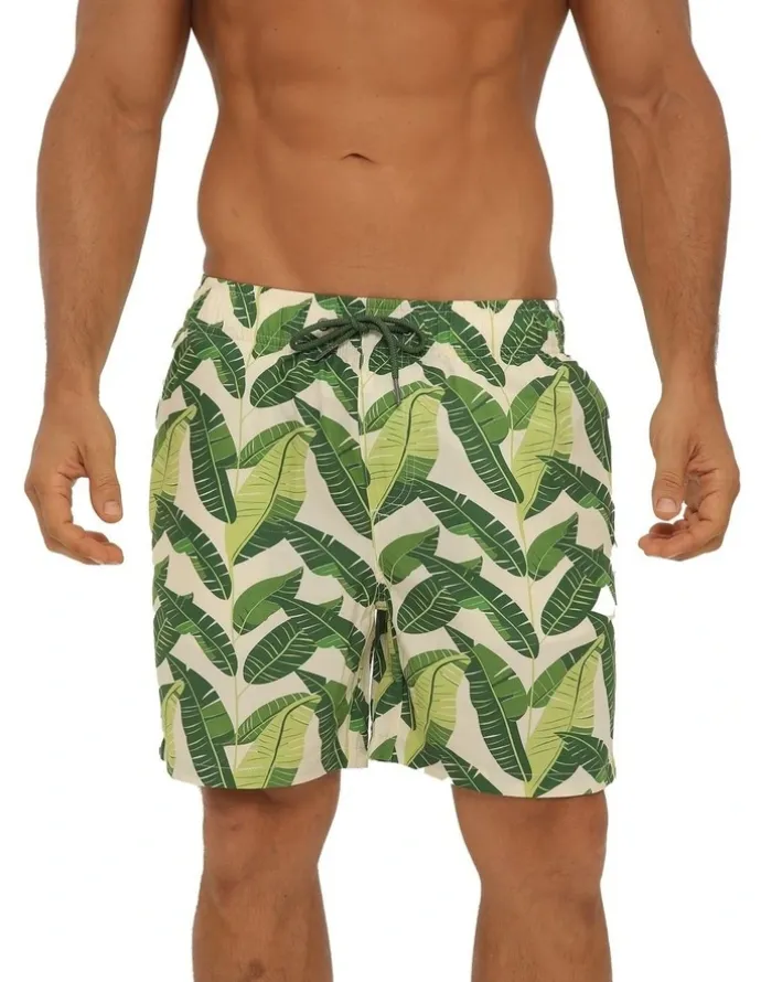 Coast Clothing Co Ecuador Swim Shorts in Green Patent