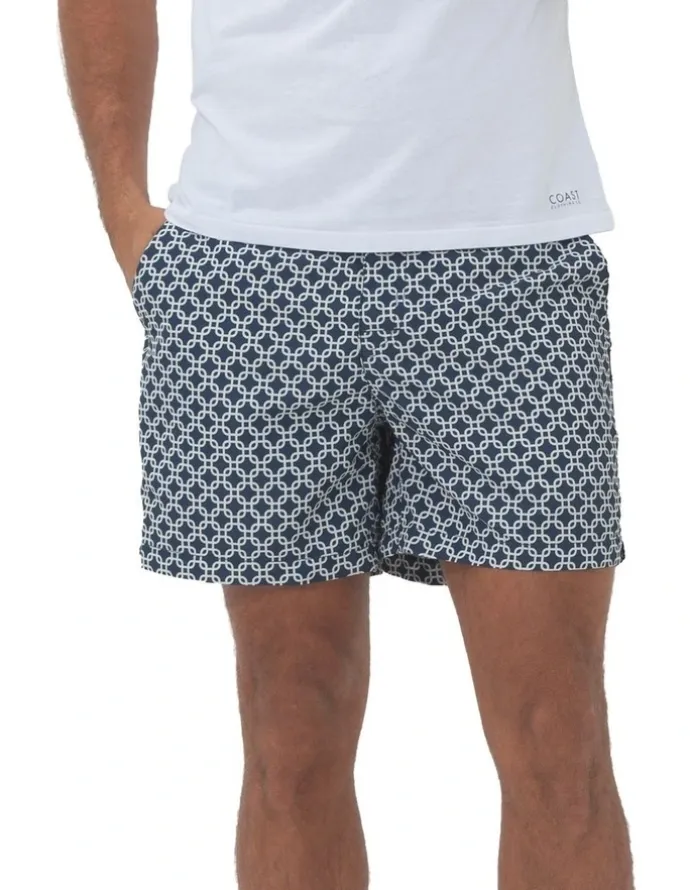 Coast Clothing Co Iris Square Swim Shorts in Navy