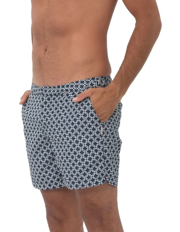 Coast Clothing Co Iris Square Swim Shorts in Navy
