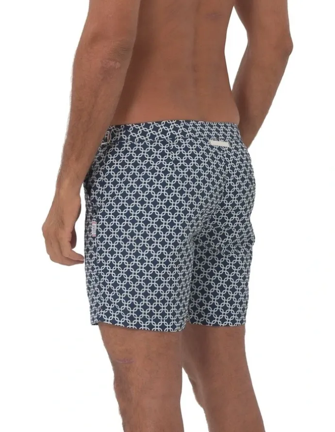 Coast Clothing Co Iris Square Swim Shorts in Navy