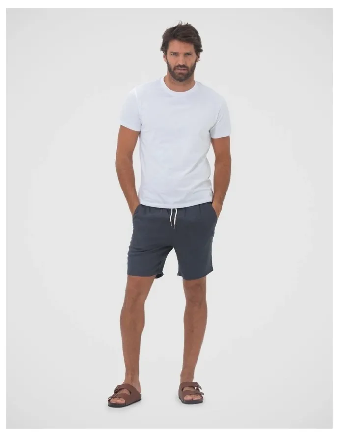 Coast Clothing Co Linen Shorts in Charcoal