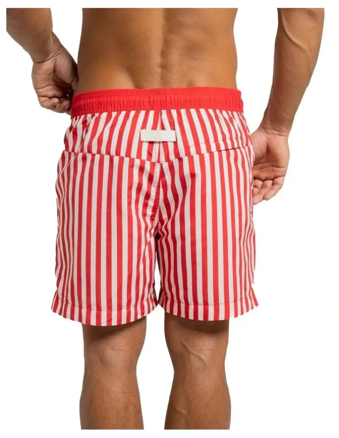 Coast Clothing Co Marseille Premium Swim Shorts in Red