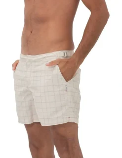 Coast Clothing Co Sandbar Mens Swim Short in Beige
