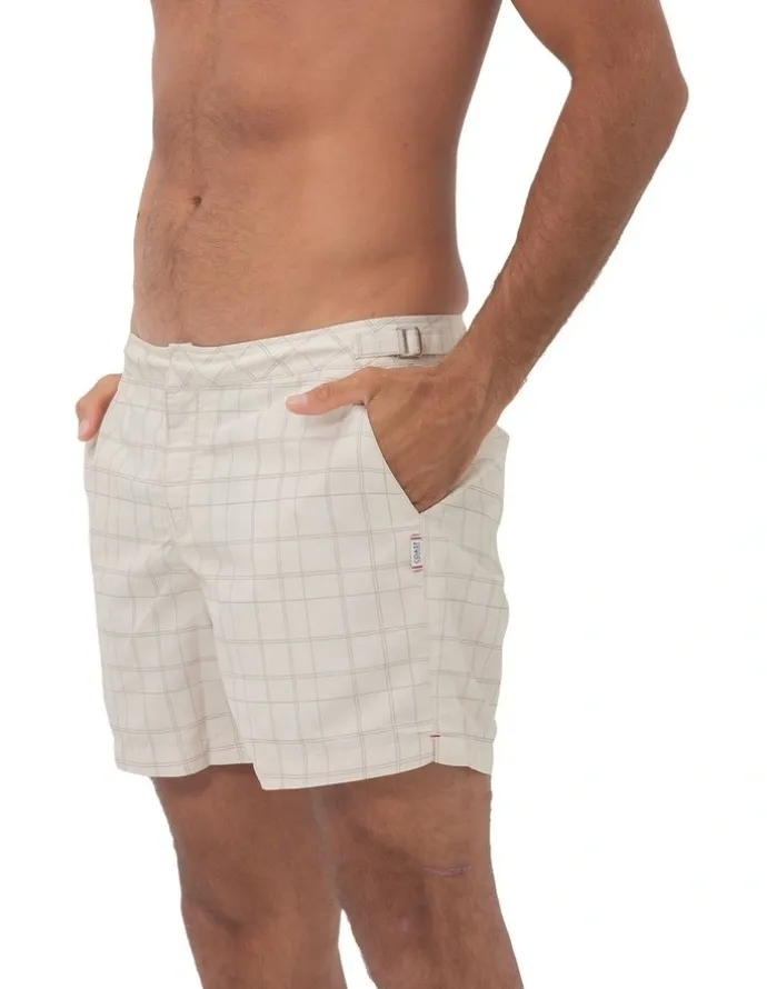Coast Clothing Co Sandbar Mens Swim Short in Beige