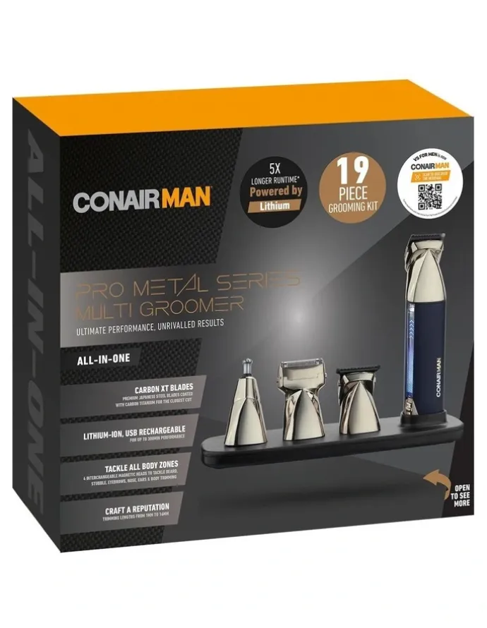 ConairMan Pro Metal Series Multi Groomer in Black/Muted Brass VSM7200A