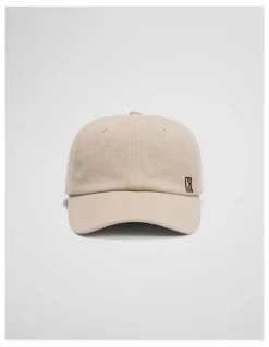 Country Road Cotton Pique Logo Cap in Almond Marle