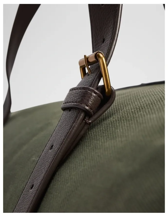 Country Road Hudson Cotton Duffle Bag in Moss Green