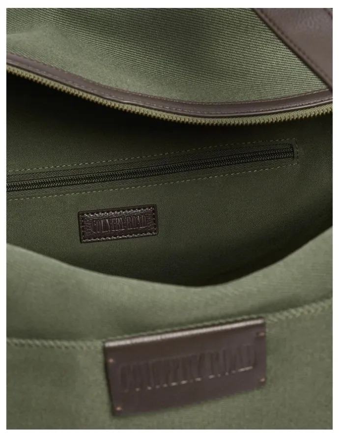 Country Road Hudson Cotton Duffle Bag in Moss Green