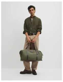 Country Road Hudson Cotton Duffle Bag in Moss Green